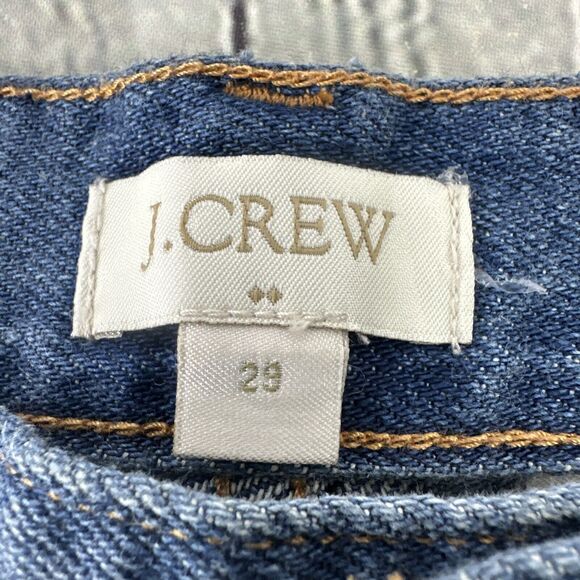 J. Crew Distressed High Rise Light Wash Cuffed Denim Shorts Blue Women's Size 29 - Picture 4 of 9